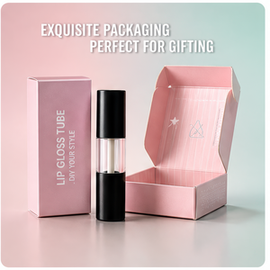 Organic Non stick Cup <b>Lip</b> Gloss with Unique Round Middle Section Hollow Out Container for Daily Makeup Private Label <b>Lip</b> Pumper - Product Image 6