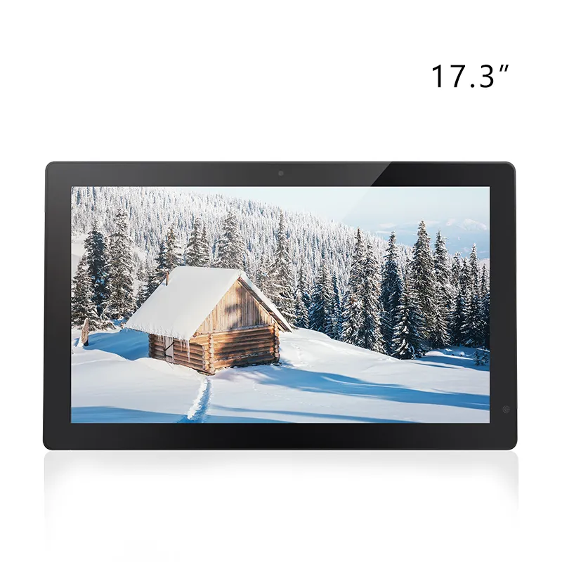 Android Tablet duvara monte Android 6.0 dokunmatik monitör reklam ekranı TV dijital tabela 17.3 inç Android Tablet PC