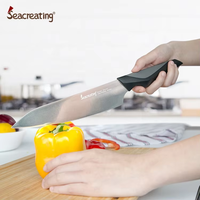 Couteau de chef de 8 pouces avec poignée en plastique Couteau de cuisine et accessoires Outil en métal durable
