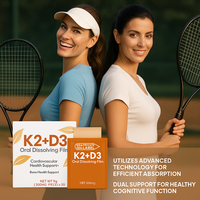 Complément alimentaire à absorption rapide en bandelettes orales de vitamine K2 D3 en marque propre pour favoriser la santé des os et des articulations