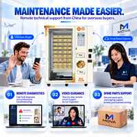 Distributeur automatique de repas chauds en libre-service pour immeubles de bureaux et points de vente, avec écran tactile et personnalisation