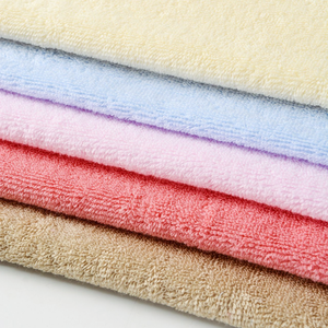 Özel toptan 320gsm çift taraflı rulo tarafından Yard emici yumuşak % 100% pamuk havlu havlu kumaş havlu bez bornoz - Product Image 5