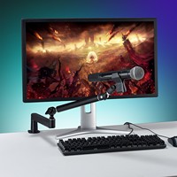 Bras de microphone pliable en métal pour studio de podcast et de streaming