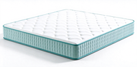 Matelas à ressorts ensachés vert clair avec bordure, matelas compressible enroulable pour la maison, les gîtes et les hôtels