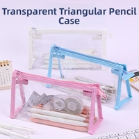 Y622 LR011 Vente en gros de trousses de maquillage transparentes en PVC personnalisées, trousse à crayons à fermeture éclair, trousse à crayons mignonne pour étudiants, sacs à crayons 22x7x10cm pour l'école