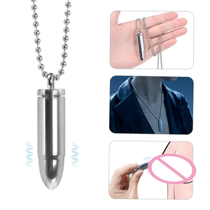 Kalung Vibrator Mini Peluru Baja Anti Karat MS Wholesale untuk Wanita, Kotak Mainan Seks untuk Pria - Product Image 1