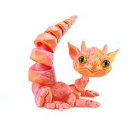 Figurine de dragon-gecko articulée imprimée en 3D, esthétique, en PLA flexible, figurine animale Kawaii, décoration de chambre, cadeau en gros, objet de collection
