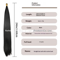 150g Mèches de cheveux synthétiques transfrontalières avec double trame machine et fibre haute température pour tressage et dreadlocks