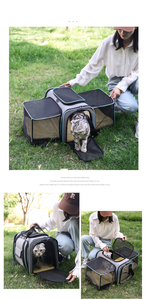 Genişletilebilir taşınabilir katlanabilir nefes Oxford kedi tüneli Pet seyahat taşıyıcısı seyahat kafes küçük köpekler kediler hayvan köpek - Product Image 5
