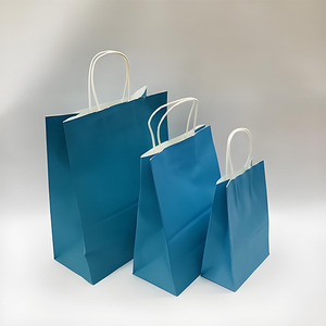 Bolsas de Compra de Papel Kraft Impresas Flexográficamente, Reutilizables, Ecológicas y Biodegradables con Logotipo Personalizado, Asa de Mano con Relieve - Product Image 1