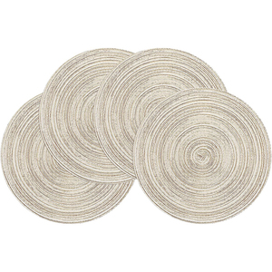 Ningxin Colombia Sets de table jetables imperméables à motif écossais en polyester aspect cuir, lavables en coton, pour mariages - Product Image 3