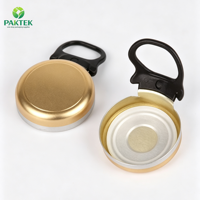Bouchon à anneau en aluminium et plastique de qualité supérieure, facile à ouvrir, pour bouteille d'eau en verre