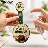 Etiquetas Adhesivas Personalizadas con Logotipo, Etiquetas para Salsas con Sello de Seguridad, Etiquetas de Vinilo Impermeables para Frascos y Botellas de Alimentos, Impresión Adhesiva