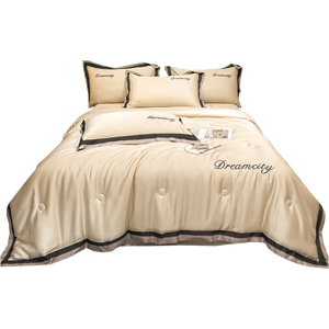 2025 Dream Series Edredón de verano Nuevo borde ancho digital Lavado Seda Hielo Bordado Tencel Cuatro piezas para aire acondicionado - Product Image 4