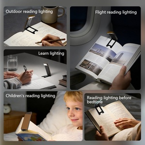 Travel <b>Light</b> LED Bookmark Desk Lamp for Comic-style Multi-colored Lampshade Plastic Body Battery Powered for Reading Room - Product Image 4