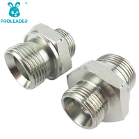 Raccord de tuyauterie hydraulique en acier forgé plaqué zinc 1CB 1DB, adaptateur de filetage métrique 16 mm, connecteur de filetage G1/4 BSP, adaptateur de raccord