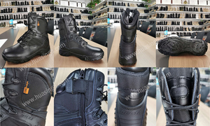 Botas de Combate HY, Populares en el Mercado Nigeriano, de Uso Versátil, Forradas de Esponja, Negras/Caqui, Suela de Goma <span class=keywords><strong>Indestructible</strong></span>, Botas de Desierto HSM133 - Product Image 5