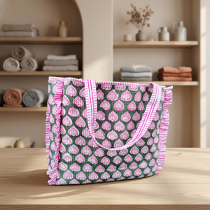 Nouveau sac fourre-tout élégant en coton matelassé uni pour femme, sac de plage et de shopping printemps-été avec fermeture éclair - Product Image 2