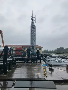 الدرجة الأولى الاتصالات هوائي تليسكوبي القطب المحمول مقطورة برج للبيع