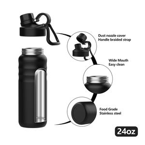 Bouteille d'eau isolée de haute qualité, moderne, sans BPA, pour boissons chaudes et froides, avec paille - Product Image 3
