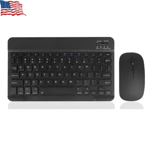 Mini şarj edilebilir ergonomik bluetooth klavye ve fare klavye fare kablosuz klavye ve fare combo tablet bilgisayar için