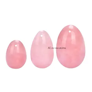 Groothandel Rozenkwarts Yoni Eieren Voor Vrouwen, Kegel Oefening Eieren Geboord En Ongeboorde Vaginale Oefening Ei