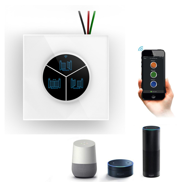 Tuya Smart Wireless Remote Control Switch for Garage Door Opener, Automatic Door,rolling Door Switch