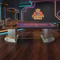 Bby Fabrik Großhandel Holz-Casino Professioneller Roulette-Tisch Luxuriöse Edelstahl-Beine Unterhaltungs-Roulette Einzelnes Spielrad