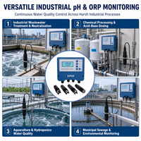 Sonde de pH industrielle ASP660, électrode d'acidité et d'alcalinité pour la surveillance et l'analyse en ligne de la qualité de l'eau