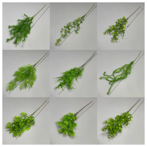 Fleurs en gel <span class=keywords><strong>souple</strong></span> colorées par pulvérisation, décoration d'arrangements floraux de mariage, tiges de pin, plantes artificielles vertes de simulation - Product Image 4