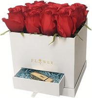 Boîte de papier d'emballage de fleurs pour arrangement de chocolat avec tiroir vide exquis au design personnalisé pour la Saint-Valentin