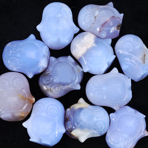 Tùy Chỉnh Tự Nhiên Màu Xanh Chalcedony Chim Cánh Cụt Con Tìm Bán Buôn Dễ Thương Mini Động Vật Tinh Thể Chạm Khắc Chữa Bệnh Đá Quý Thủ Công Cho Món Quà - Product Image 5