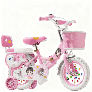 Vélo pour enfants de 16 pouces / Vélo pour enfants de 3 à 5 ans / Vélo rose pour enfants avec siège bébé pour filles - Product Image 1