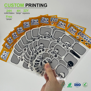 Autocollants promotionnels personnalisés imprimés QY, autocollants de récompense animaux à gratter personnalisés en gros, vente directe d'usine en vrac - Product Image 1