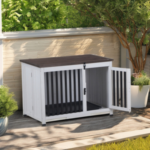 Moderna y <span class=keywords><strong>Grande</strong></span> Casa/Caseta <span class=keywords><strong>para</strong></span> Perros de Madera Maciza de Abeto, Resistente al Viento, <span class=keywords><strong>para</strong></span> Interiores/Exteriores, Jaula <span class=keywords><strong>para</strong></span> Mascotas a Precio Económico - Product Image 1