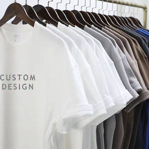 Camiseta Oversize de Algodón 100% Grueso para Hombre, Lisa, para Impresión Personalizada, Venta al por Mayor - Product Image 1