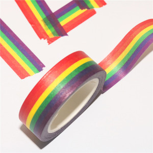 เทปวาชิสีรุ้ง 10 ม. กว้าง 15 มม. สำหรับตกแต่งสมุดบันทึกและงานฝีมือ - Product Image 2