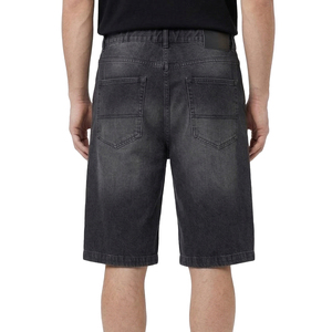 TOPSHOW OEM Pantalones Cortos de Mezclilla Negros Personalizados con Doble Rodilla para Hombre, Estilo Carpenter, Desgastados, Holgados, Vintage, Streetwear, Jorts - Product Image 3