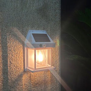 户外太阳能发光二极管壁灯防水运动传感器夜间人体感应三模钨花园庭院围栏 - Product Image 4