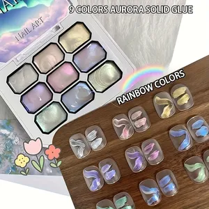 9 Colores Aurora Pearl, Nuevo Esmalte de Uñas en Gel Popular, Esmalte de Uñas Semipermanente, Arte de Uñas en Gel UV LED, Regalo para Salón de Uñas D - Product Image 1