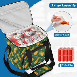Funny Pineapple Design Customs Cooler Bag Lunch Tote Bag with Shoulder Strap for Adult Kid Cooling Bag for Food - Product Image 5