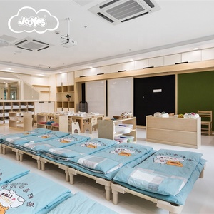 Camas Apilables de Madera para Niños, Alternativa Moderna y Ecológica a las Literas de Jardín de Infancia, Camas Escolares que Ahorran Espacio con <span class=keywords><strong>Ruedas</strong></span> - Product Image 6