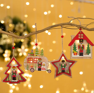 2025 Natal Pingentes De Madeira Quebra-Nozes Fantoche De Árvore De Natal Decorações Noz Soldado Pendurado Pingente Ano Novo Crianças Presentes - Product Image 3