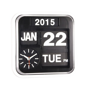 <span class=keywords><strong>Reloj</strong></span> de Pared Colgante SKYSEA de 32CM con Calendario Flip Art Deco, ABS, con Visualización de <span class=keywords><strong>Hora</strong></span>/Fecha/Año, Movimiento de Cuarzo, Fácil de Leer, Modelo A00AF640 - Product Image 3