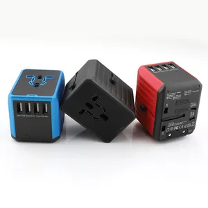 2019 企业礼品 220v 至 usb PD 快速充电器通用旅行适配器与美国欧盟英国插头适配器通用