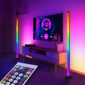 Luz led de esquina de 120cm y 4 pies, lámpara de suelo de color mágico, control por aplicación, ambiente, animación de sonido mágico para deportes de juego - Product Image 4