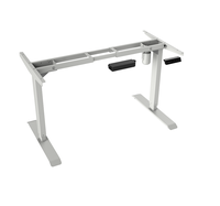 Bureau électrique réglable en hauteur à double moteur, cadre en acier, anti-collision, table d'ordinateur moderne pour un bureau sain