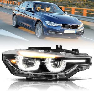 Par de Faros Delanteros de Repuesto Negros Tipo Proyector Halógeno LED COMPLETOS para BMW Serie 3 F30 Sedá<span class=keywords><strong>n</strong></span> 2012 2013 <span class=keywords><strong>2014</strong></span> 2015 - Product Image 1
