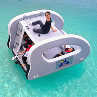 Yacht flottant extérieur à alimentation électrique Bateau gonflable PVC Maison Bateau Catamaran