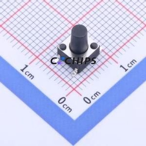 YTS1R0032LBG00 Tactile Switch SMD,6x6mm Switch Single Pole Single Throw Round Button 2.5N Vertical Mount - Product Image 1